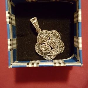 Sterling Silver Marcasite Pendant